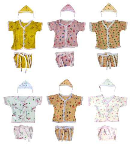Image of TANGY Adorable Newborn Dress with Built-in Mittens for Extra Warmth and Style Top Set (Pack of 3)