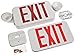 Morris Products 73040 Combo LED Exit Emergency Light, Standard Type, Red LED Color, White Housing (5 Pack)