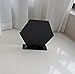 Set of 2 Acrylic Hexagon Blank Table Stand,DIY Acrylic Hexagon Sign Shop Decoration (8', Black)