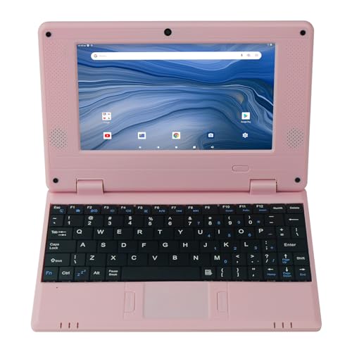 CHIBBS 7" Inch IPS Screen Kids Laptop Computer Powered by Android 13.0 Operating System, 2gb Ram + 32gb Storage, 2* USB, Camera, Bluetooth, Wi-Fi + Customized Free Accessories- Pink - Image 4