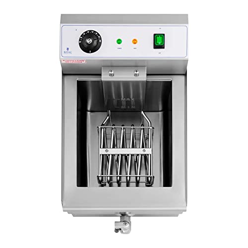 Royal Catering Elektrische Friteuse 1 X 16 Liter 230V Professionele RVS Frituur met Frituurmand en Deksel 50-200°C RCEF 16EB (1X3500 Watt, Aftapkraan) - Afbeelding 6