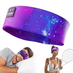 LC-dolida Headband Headphones Bluetooth 5.2 Headband, Sleep Headphones with Ultra-Thin HD Stereo Speaker, Sleep Headband Earphones Wireless for Workout Yoga Insomnia Running Meditation Gifts