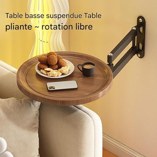 Plateau mural pliable et bureau rétractable pour petits espaces et appartements - 6