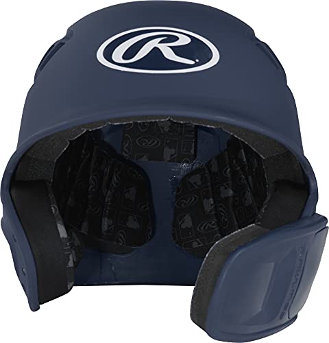 Rawlings | R16 REVERSIBLE EXT | Matte Batting Helmet | Reversible Face Guard | Senior (6 7/8" - 7 5/8") | Matte Navy by Rawlings - Image 2