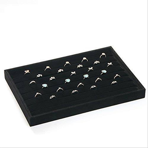 ZXY-NAN Storage Organiser Rack Hanging Jewelry Organizer Box Black Flannel Earrings Earring Tray Jewelry Storage Box Bracelet Display Stand Cosmetic Display Cases