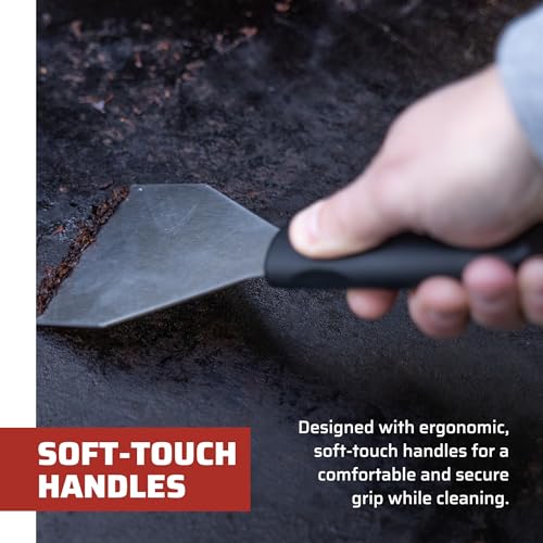 Image of Camp Chef Griddle Cleaning Kit - Flat-Top Griddle Accessories Includes Scraper, 4 Scouring Pads, Pumice Stone & Grease Chute Brush