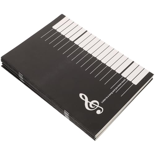 Cuadernos de composición musical en papel caqui Housoutil de 18 páginas