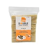 Ultra Chewy Chicken Double Treat Bones: Long-Lasting Dog Treats Made in USA for Large and Small Breeds, Highly Digestible, Ideal for Aggressive Chewers (6 Count)