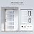 ROYMELO 36x80 Inch Glass Sliding Barn Door Slab and 6.6ft Hardware Kit Included, 5 Frosted Glass, LVL Wood Panel Covered with White Water-Proof Scratch-Proof PVC Surface, Simple DIY Assembly