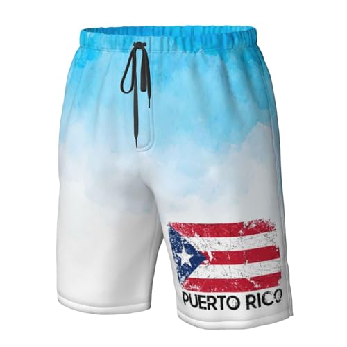 Puerto Rican Flag Vintage Puerto Rico Gift Mens Swim Trunks Board Shorts Swim Shorts Summer Swimsuit Beach Shorts4
