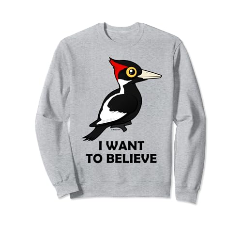 I Want To Believe Ivory-billed Woodpecker Birdorable Design Sweatshirt