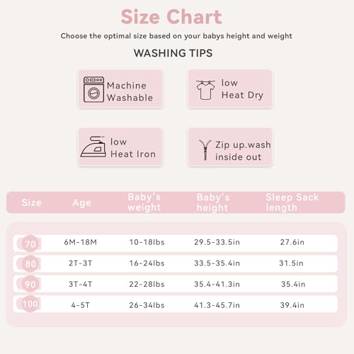 Image of Chilsuessy Toddler Sleep Sack with Feet 6-18 Months, 0.5 TOG Cotton Baby Wearable Blanket with Legs, Sleep Bag Walker with 2-Way Zipper, Rabbit
