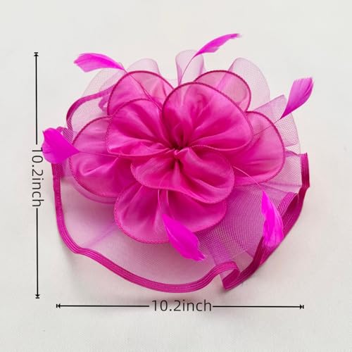 Haojing Women's Organza Church British Fascinator Bridal Tea Party Wedding Hat Summer