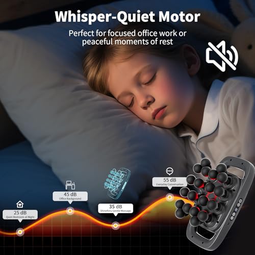 Image of 20-Head Massage Gun, 30 Intensity Levels 3 Modes, Deep Tissue Massager with 50KG Force & Noise-Free Motor for Neck Back Legs Shoulders, Portable for Full Body Muscle Recovery