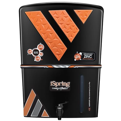 Image of iSpring Zinc Copper Alkaline Hydrogen RO Water Purifier |12 Liter Storage | RO+ZN+CU+ALK+ Negative ORP+UV+UF+TDS+PF | Best Water Filter for Home Drinking (Made In India)