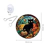Black Cat Window Hanging for Halloween Decor- Gothic Cats Wall Decor Gift for Cat Lovers, Spooky Home & Outdoor Decorations for Halloween, Christmas, Fall- Acrylic, (L, 11.8“x11.8”) #1