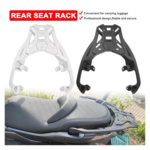 Porte-bagages de moto argent pour partir en week-end en VOGE SR4 Max 350 - 2
