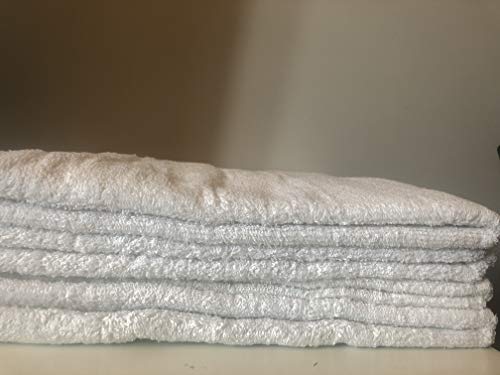 MBS - Toallas de peluquería para peluquería (12 unidades, 600 g/m²), color blanco