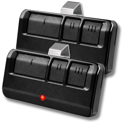 Image of 2X 893LM 893Max for Chamberlain Craftsman LiftMaster Universal Garage Door Opener Remote Replacement, 3-Button Gate Opener Remote, Extra Long-Range, Black