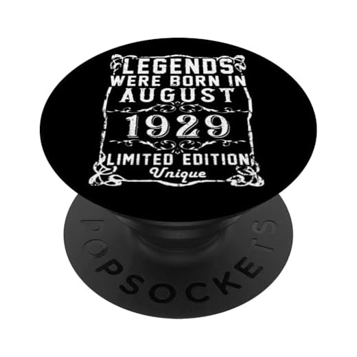Cumpleaños Agosto 1929 Edición Limitada Regalo Legend August PopSockets PopGrip Intercambiable