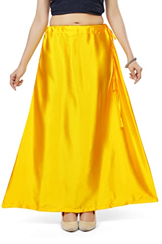 Image of Madhu Fashion Women's Satin Saree Petticoat Saree Underskirt