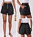 ANRABESS Women's Denim Shorts Summer Baggy High Waisted Flowy Wide Leg Buttons Pleated Casual Jean Shorts 2026 Fashion Skorts Washed Black Small