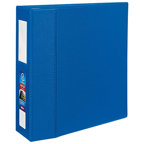 Avery Heavy-Duty Binder with 4-Inch One Touch EZD Ring, Blue, 1 Binder (21017)