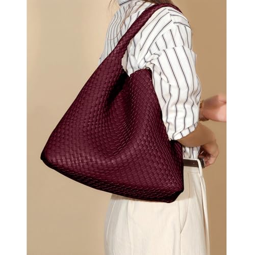 Bolso Tote para mujer con gran capacidad y diseño tejido miniatura 2
