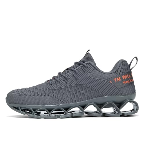 Image of Vooncosir Men's Fashion Sneakers Breathable Mesh Running Shoes Blade Non Slip Soft Sole Casual Athletic Walking Shoes