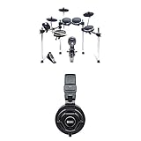 Endlich Schlagzeug spielen im Mehrfamilienhaus - 8-zoll Mesh-Kick-Drum-Tower mit Pedal (Im Lieferumfang enthalten), 10-zoll Dual-Zone Mesh Snare und drei 8-zoll Dual-Zone Mesh-Tom-Pads