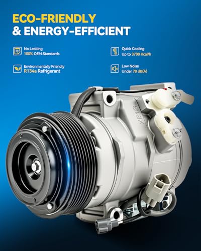 Image of PHILTOP 140886C Air Conditioner AC Compressor with Clutch for Toyota 4Runner 2010-2021,FJ Cruiser 2010-2014,Tundra 2007-2014 4.0L