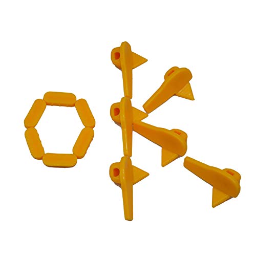 Image of Tire Changer Plastic Insert, Tire Machine Guard, Wheel Rim Edge Protector for Mount Duck Head, Nylon Tyre Demount Fitting Head Part, 6 Front (Upper) + 6 Rear (Lower) Insert Kit /Pack, 5 Packs, 04YCM