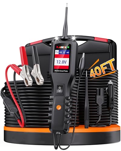 Image of ANCEL PB100 Automotive Power Circuit Probe, 12-24 VDC Car Electrical System Diagnostic Test Tool, AC/DC Current Resistance Continuity Load Circuit Tester, Digital Volt Meter Ohmmeters, 40FT Cable