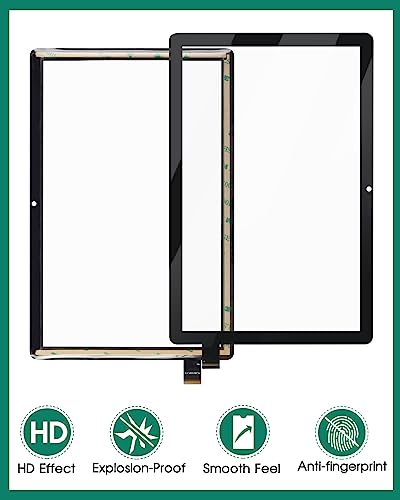 For Onn 100092980 Screen Replacement 10.1" For Onn 100092980 Touch Screen Replacement For Onn 100092980 Digitizer Repair Parts Black (Without Lcd Display) #TOP3