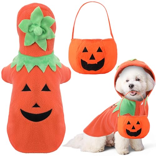 Disfraz Halloween Calabaza para Perro Talla M 2 piezas