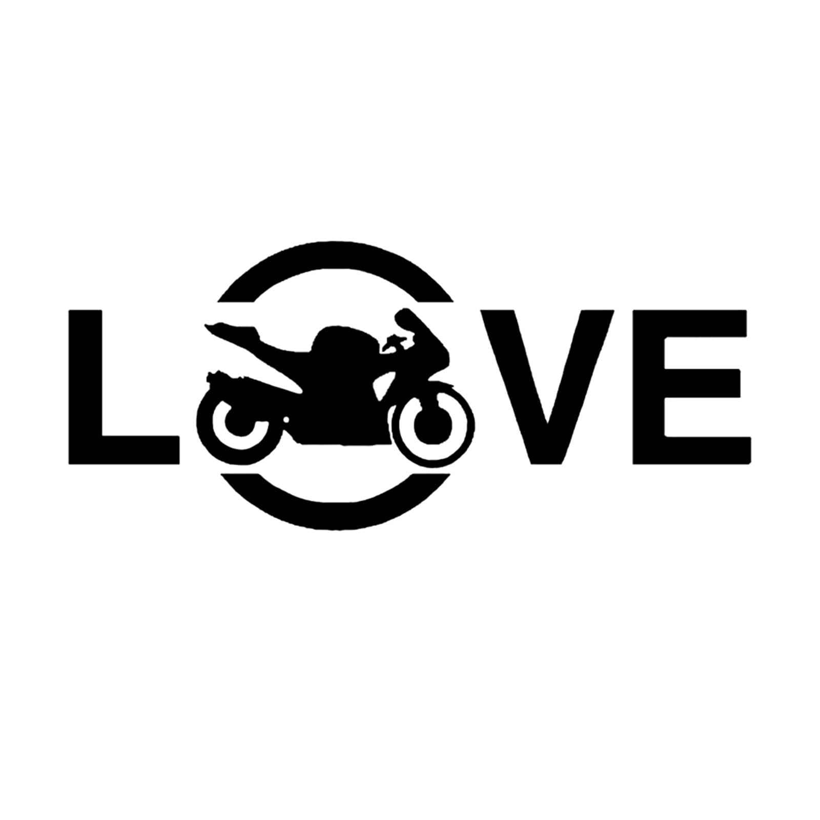 FGLFPXI 16CM*6.8CM Love Motorcycle Car Stickers Fuel Racing Reflective Decoration Decals