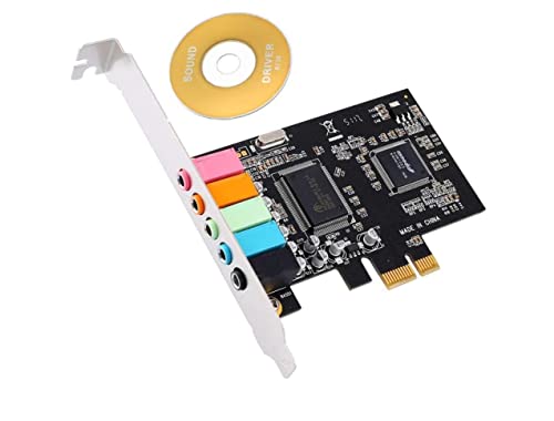 SaiRetail.Com PCIe Sound Card, 5.1 Internal Sound Card for PC Windows 10 with Low Profile Bracket, 3D Stereo PCI-e Audio Card, CMI8738 Chip 32/64... - Image 7