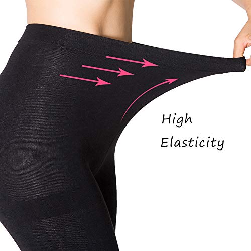 Image of MANZI 2 Pairs 400D Women's Black Thermal Warm Winter Fleece Tights