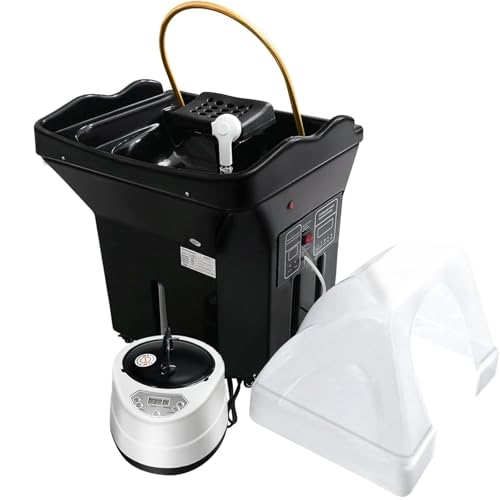 Head Spa Equipment Sink Portable with Water Tank, Constant Temperature Head Spa Equipment Water Circulation Shampoo Basin