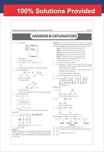 Image of Disha 23 Year-wise SBI Clerk Prelim & Main Exams Previous Year Solved Papers (2025 - 2009) 7th Edition | General Banking