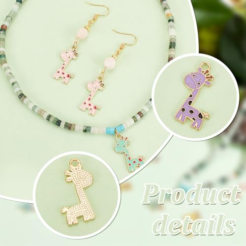 PH PandaHall 60Pcs 6 Colors Giraffe Charms - Image 4