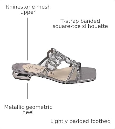 Lady Couture Fab Rhinestone Mesh Slide