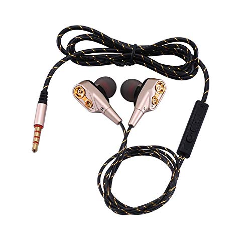 In-Ear Double-Motion Sports Headphones Metal Subwoofer Wire Headset Mobile Phone Computer Universal Headphones Rodalind