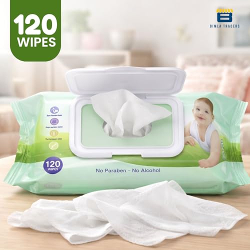 Image of CRAE Soft Natural Baby Wipes | Natural & Gentle Care | Ultra-Soft, Baby-Friendly Wet Wipes for Daily Use 120 Piece Pack (Pack of - 3)