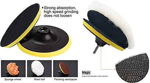 Image of DIY Crafts Backer Pad Only for Your Polishing Kit /Set Car Motorbike Care High Gross Wax Polishing Buffing Pad Car Polishing Buffer Drill Adapter Connector Drill (4X, 6 inch inch Backer Pad Only)