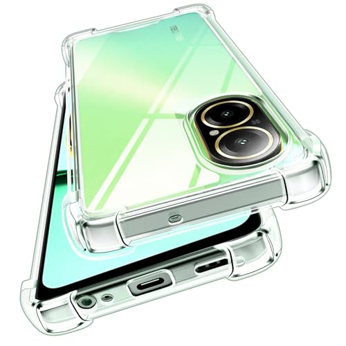 ivoler Anti-Amarillo Clara Funda para Realme C67 4G con Cojín Esquina Parachoques, [Protección Antigolpes Militar] Carcasa Transparente Anti-Arañazos Case