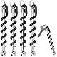 4pcs Korkenzieher Spirale, Wein Flaschenöffner Tragbarer Schlüsselanhänger Korkenzieher Schwarz Edelstahl Wein Bier Flaschenöffner Multifunktionaler Flaschenöffner für Wohnküche