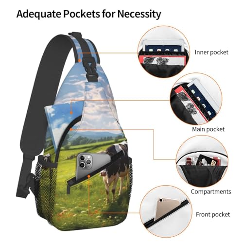 Bolso Cruzado Deportivo para Hiking y Viaje Negro miniatura 4
