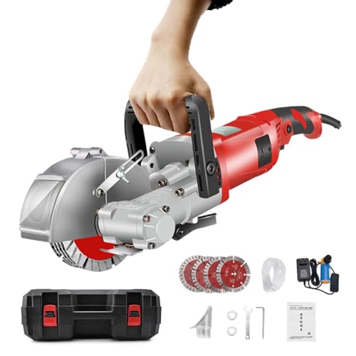 Elektryczna bruzdownica ścienna - ręczne narzędzie do cięcia rowków do betonu, cegły, marmuru - idealne do instalacji hydraulicznych i elektrycznych