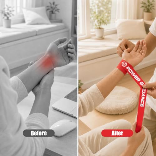 Image of Power Guidance Muscle Floss Bands - Compression - Mobility & Recovery Bands - for Improving Movement, Increasing Circulation & Reducing Soreness (Black and Red Combo)